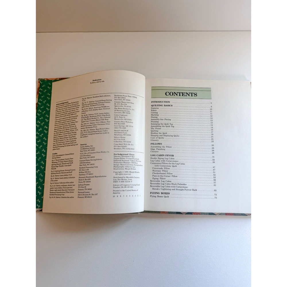 Classic Patchwork & Quilting Hardcover Book Margit Echols 1990 Sedgewood Press - Picture 3 of 11